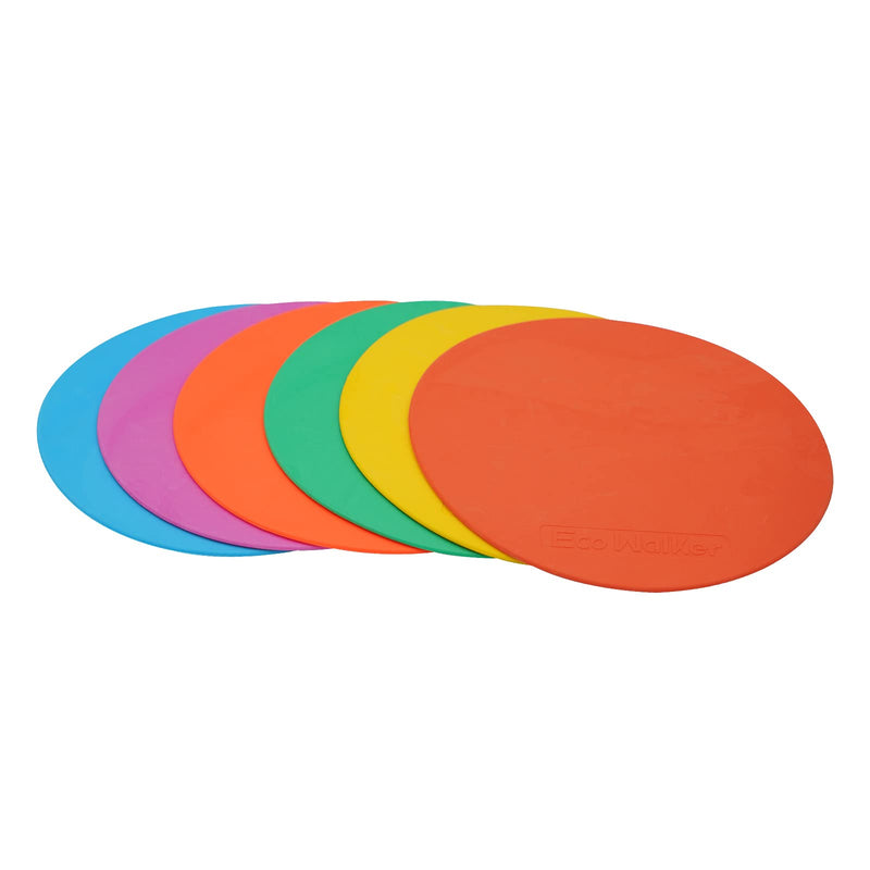[Australia - AusPower] - Eco Walker Spot Markers 6pcs 4inch 6inch 8inch 10inch 12inch Floor Marker for Kids Agility Training 