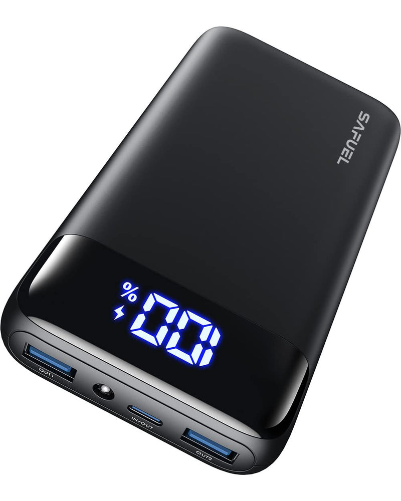 [Australia - AusPower] - SAFUEL Portable Charger, 22.5W PD3.0 QC4.0 Fast Charging LED Display 20000mAh Power Bank, 3 Outputs Flashlight USB C Phone Battery Pack Compatible with iPhone 13 12 11 Samsung Google LG iPad Tablet 