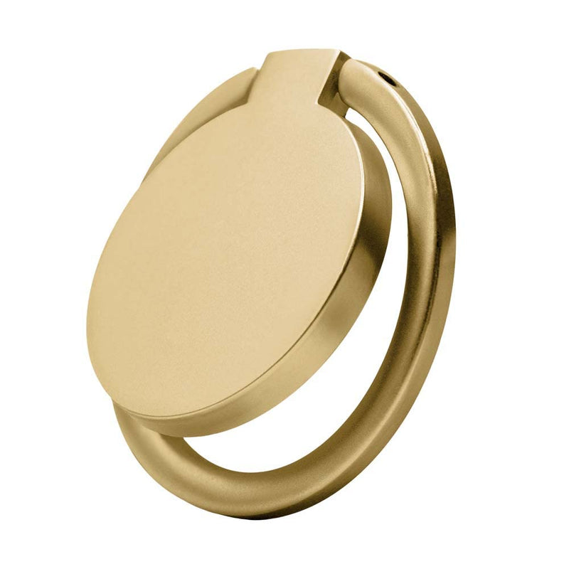 [Australia - AusPower] - Phone Grip Ring Holder, 360° Rotation Finger Gripper and Kickstand for iPhone & Samsung, Compatible with Cell Phone Magnet and All Magnetic Mounts - Matte Gold 