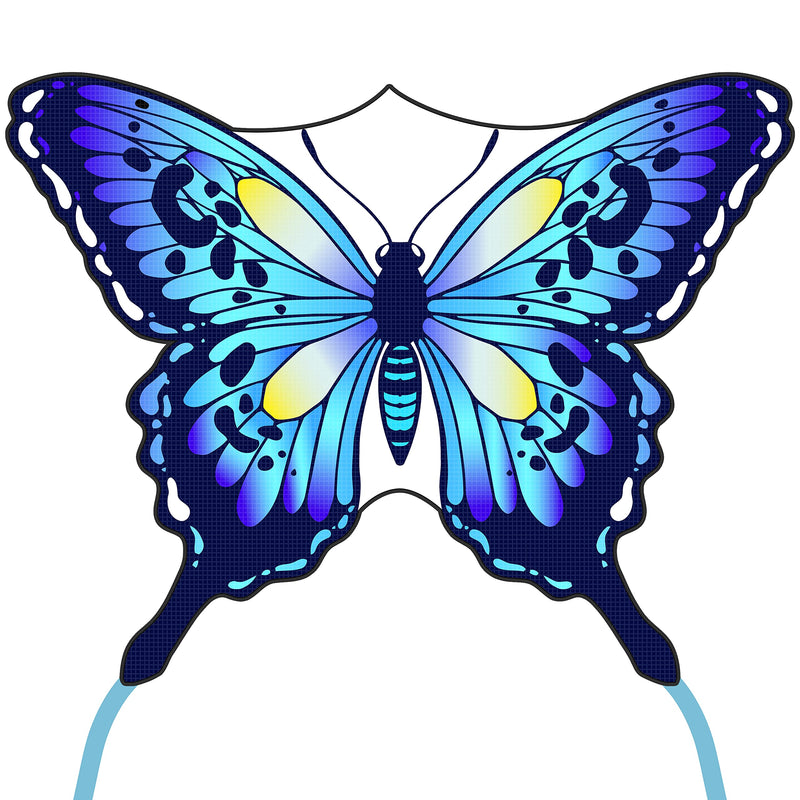 [Australia - AusPower] - JEKOSEN 2022 Style 55" Emperor Large Butterfly Kite for Kids and Adults Easy to Fly Beginners Single Line String with Tail for Beach Trip Park Outdoor Activities Blue 