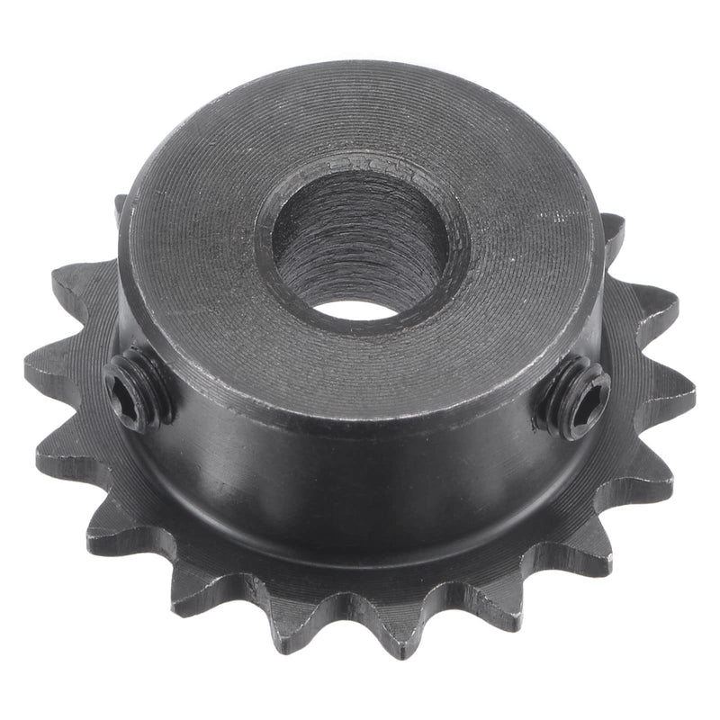 [Australia - AusPower] - uxcell 18 Tooth Roller Sprocket B Type, 25 Chain, Single Strand 1/4" Pitch, 10mm Bore Black Oxide C45 Carbon Steel with Set Screws for ISO 04C 