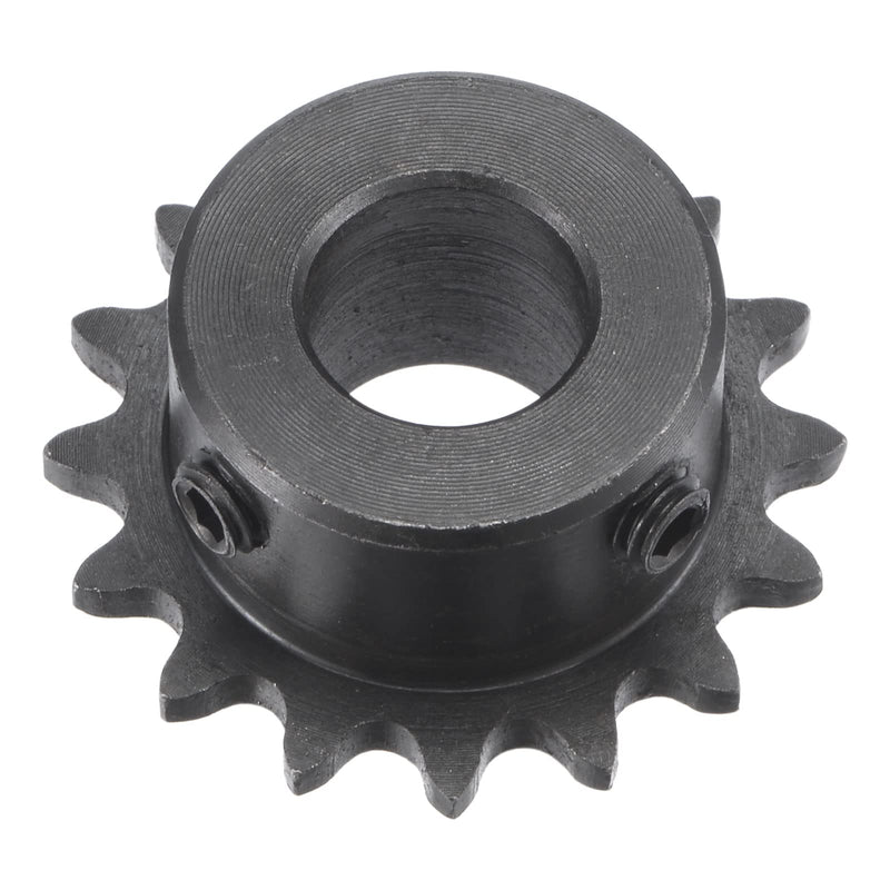 [Australia - AusPower] - uxcell 16 Tooth Roller Sprocket B Type, 25 Chain, Single Strand 1/4" Pitch, 12mm Bore Black Oxide C45 Carbon Steel with Set Screws for ISO 04C 