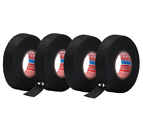[Australia - AusPower] - 4 Rolls Wire Loom Harness Tape,High Temp Wiring Loom Harness Self-Adhesive Felt Cloth Tape for Automotive Electrical Wrap Protection Noise Damping Cable Fixed （ 7.5×59 in ，19mm×15m） 