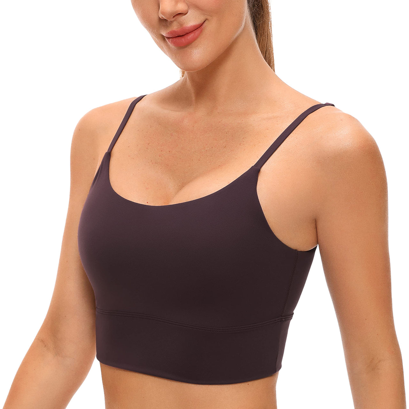 CRZ YOGA Women's Longline Strappy Sports Bras for Women Wirefree Padded  Yoga Bras Tops Arctic Plum X-Small : : Clothing, Shoes &  Accessories