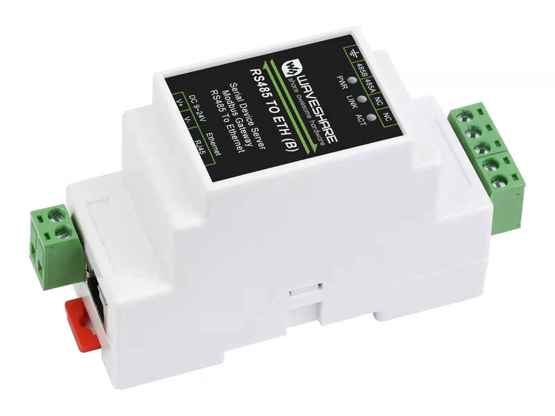 [Australia - AusPower] - waveshare RS485 to RJ45 Ethernet Converter Adapter,TCP/IP to Serial Converter, Industrial Rail-Mount RS485 Serial Server Supports TCP Server/TCP Client/UDP Mode/UDP Multicast 