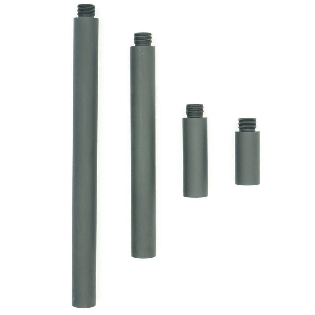 [Australia - AusPower] - AOOHYEO 14mm CCW to 14mm CCW 0.8″ 2.4″ 4.8″ 7.1″ Outer Diameter 0.75” （19mm） AEG GBB Airsoft-Black M14x1 Left Threaded Extension Accessories Four Pieces Black 