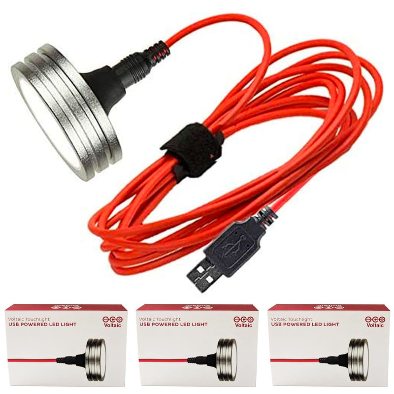 [Australia - AusPower] - Voltaic Systems Emergency USB Led Light (3 Pack) - Waterproof, Dimmable Brightness Levels & Touch Control, for Camping, Patio, Tool Shed or Cabin, Emergency Kit 3 Pack 