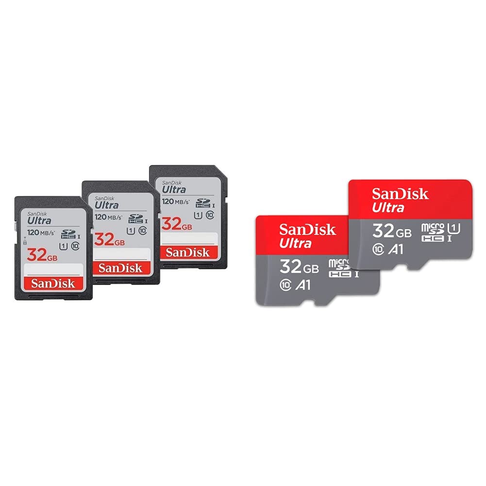 SanDisk 32GB 3-Pack Ultra SDHC UHS-I Memory Card (3x32GB) -  SDSDUN4-032G-GN6IM