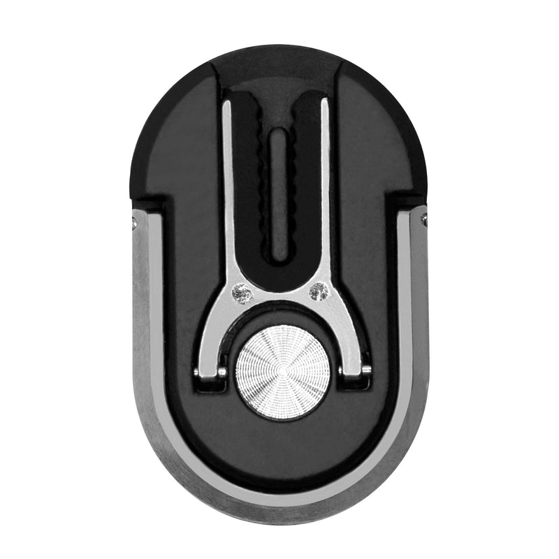 [Australia - AusPower] - Cell Phone Grip Holder with Finger Ring, Car Vent Mount, 360° Rotation Stand for iPhone & Samsung - Black 