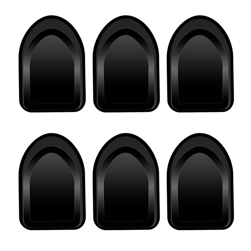 [Australia - AusPower] - Adhesive Car and Wall Hanging Hook, Cell Phone Ring Holder Mount for Dashboard, Storage Hanger for Mask, Sunglasses and Keys, Black - Pack of 6 
