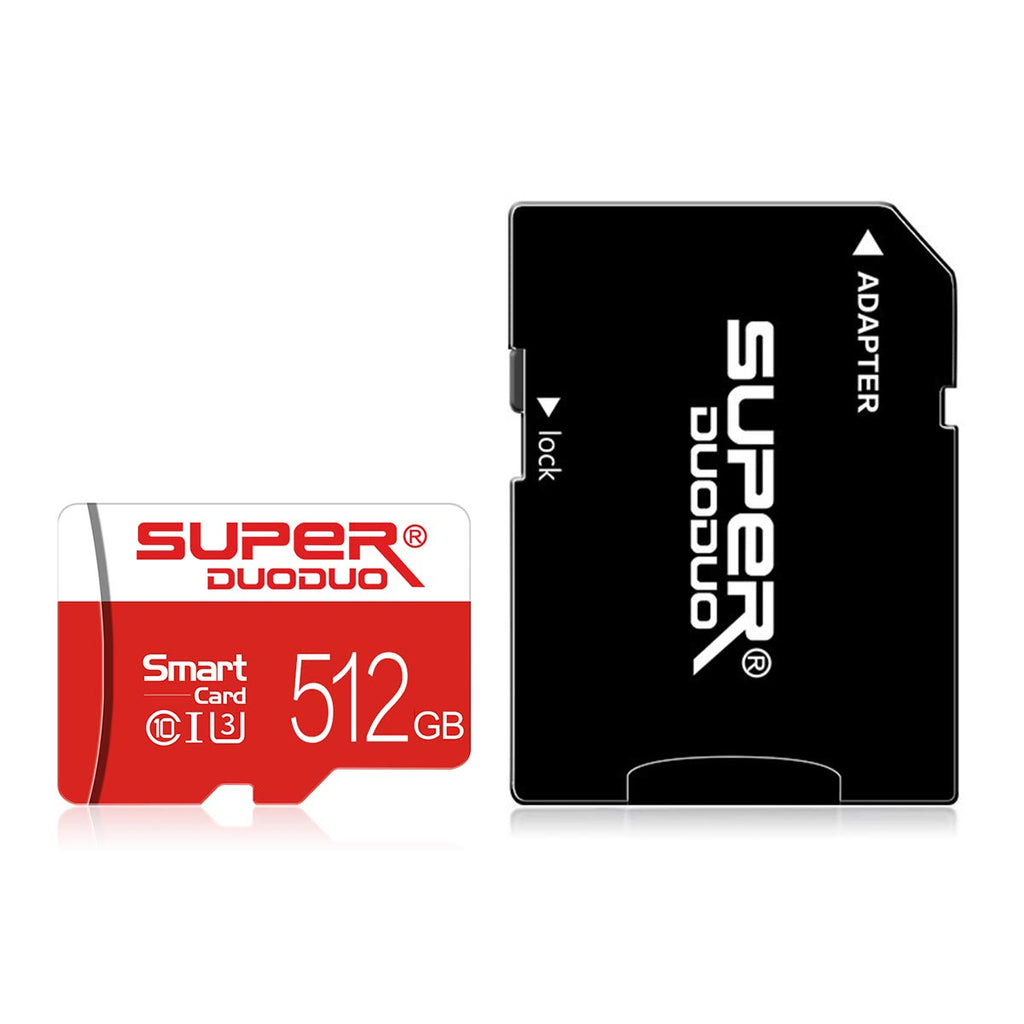 [Australia - AusPower] - 512GB Micro SD Card with a SD Card Adapter, Class 10 TF 512GB Memory Card/T-Flash Card High Speed SD Memory Card 512GB-A 