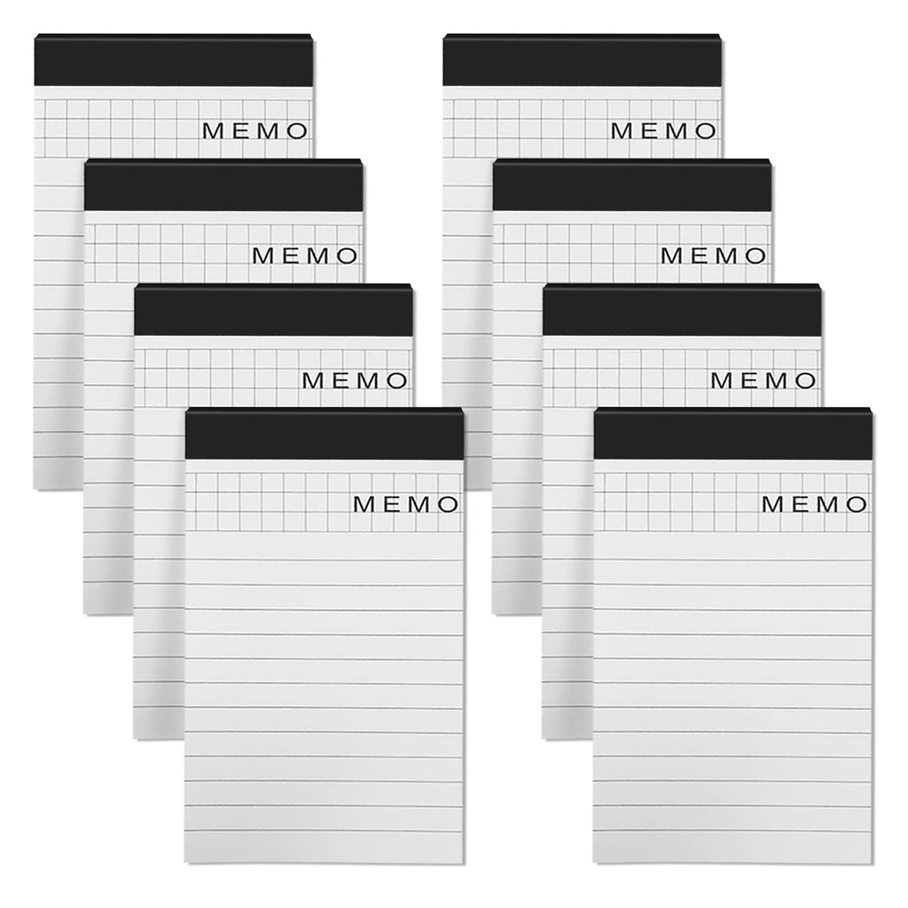 [Australia - AusPower] - 8 Pack Note Pads Memo Pads Refills Writing Pads, 3 x 5 Inch Sized White Small Notepads Memo Note Book with 30 Sheets Lined Paper in Each Pad Per Note Pad 