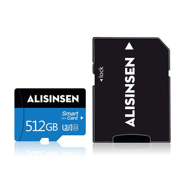 [Australia - AusPower] - Micro SD Card 512GB SD Card High Speed Class 10 TF Card 512GB SD Memory Card with A SD Card Adapter for Cellphone Surveillance Camera Tachograph/Bluetooth Speaker/Tablet Computers 