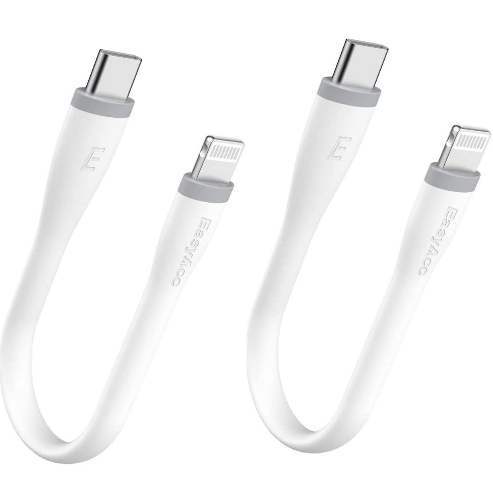 [Australia - AusPower] - EasyAcc USB C Short Cable 0.5ft Power Delivery Fast Charging Cable Data Sync Cable Compatible with iPhone 13/13 Pro Max/12/11/ iPad Air, Use with Type-C Chargers Power 1pack 