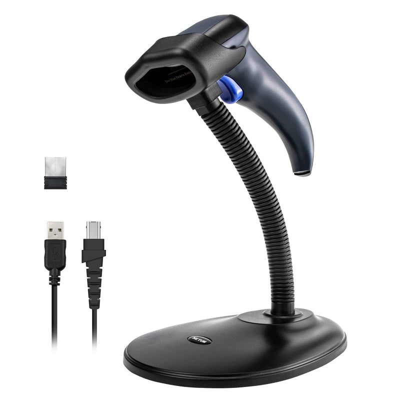 [Australia - AusPower] - NETUM Wireless Barcode Scanner with Stand Compatible with Bluetooth, Portable USB Wired 1D Barcode Scanner for Inventory, 2.4G Cordless CCD Scanner Gun for Tablet iPhone iPad Android iOS PC POS 