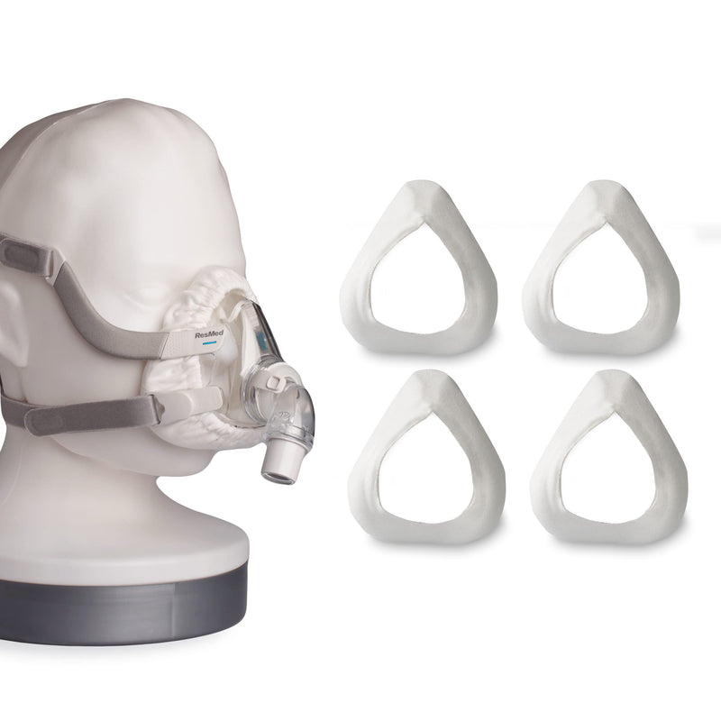 [Australia - AusPower] - Full-Face CPAP Mask Liners by Snugell® | One Size Fits Most | Soft Cotton Fabric | Minimizes Noisy Air Leaks | Reduces Skin Irritation | Reusable & Washable | Pack of 4 Liners | 6 Month Supply 