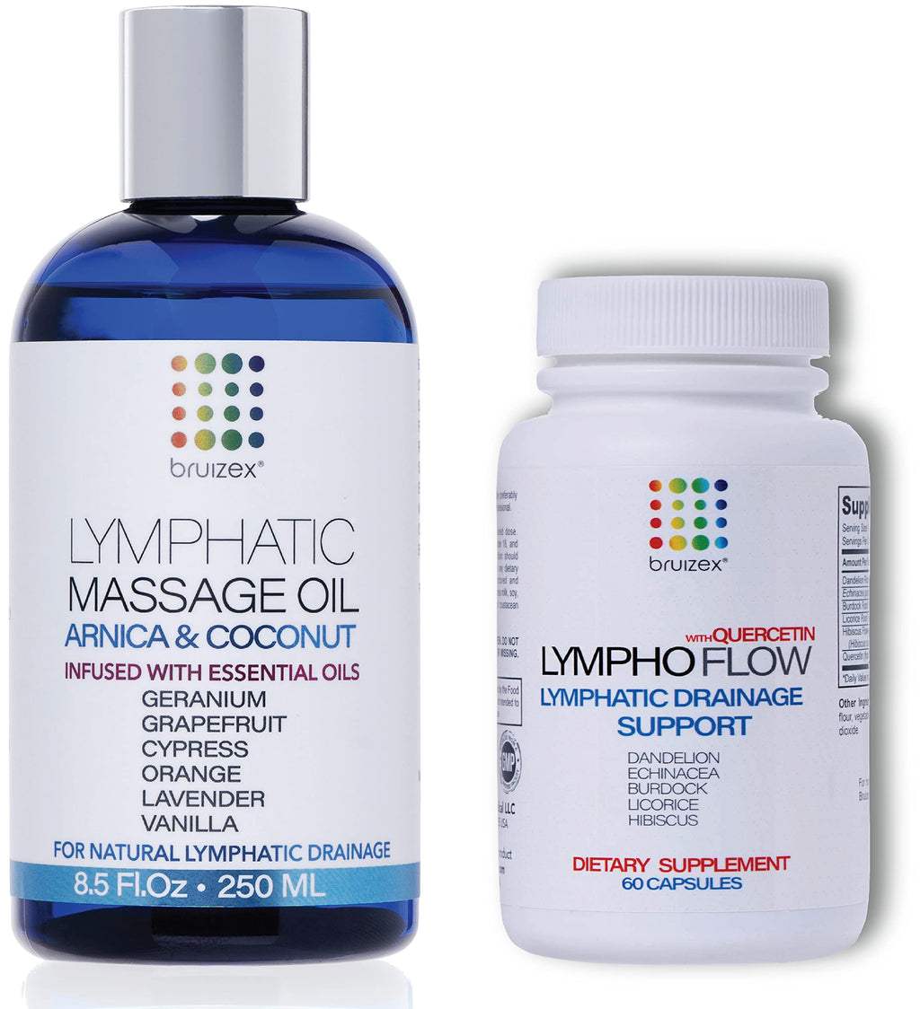 [Australia - AusPower] - Lymphatic Massage Oil and Lymphatic Drainage Supplement I for Lipidema, Lymphedema, Cavitation Massage, Cupping, Post Surgery Recovery,BBL,Tummy Tuck, Lipo Foam, Massager 