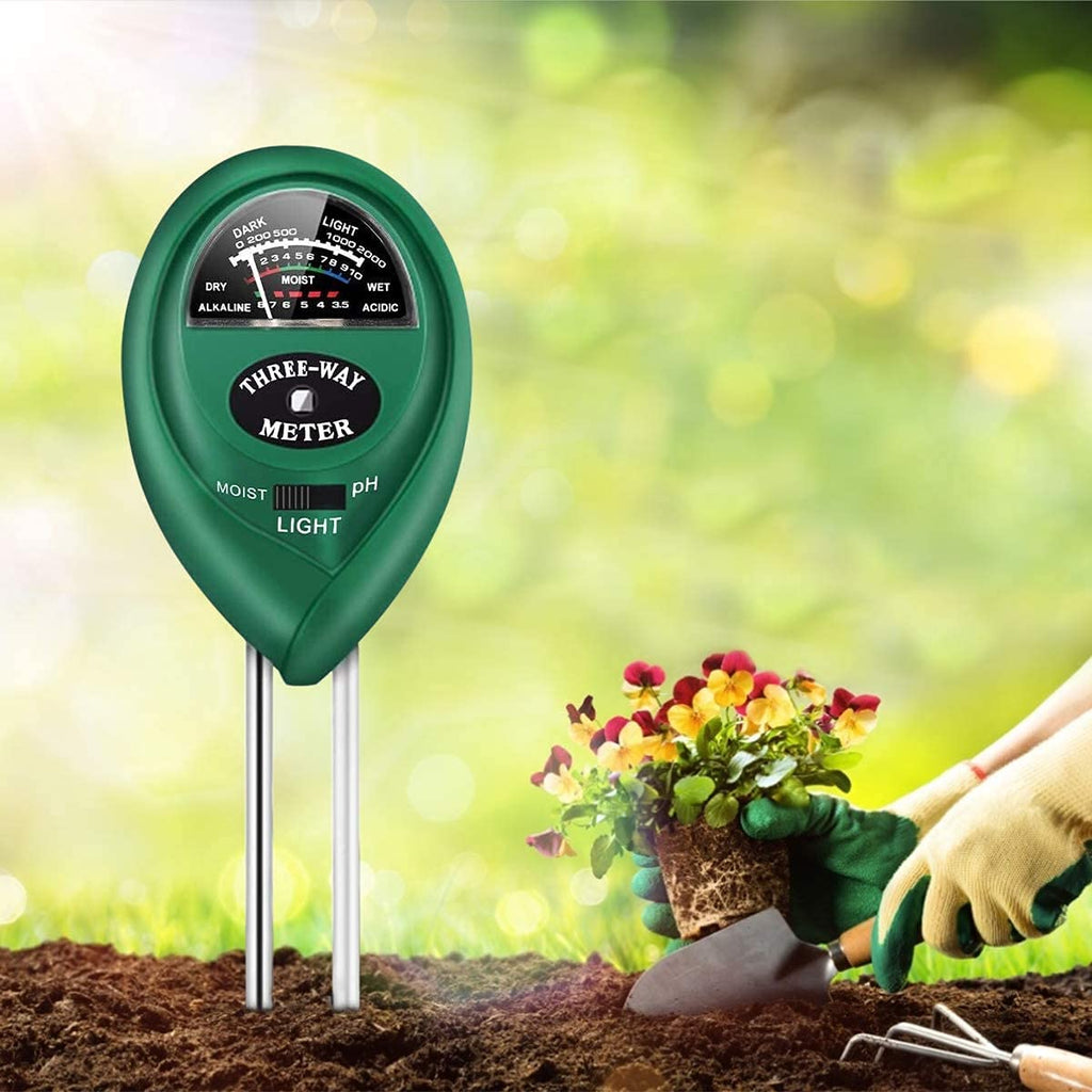 [Australia - AusPower] - Soil PH Meter, Quick and Easy Operated Three-in-One Soil Tester, Soil Moisture Meter, Plant Water Monitor, Soil Hygrometer Sensor for Gardening, Farming, Indoor and Outdoor Plants 
