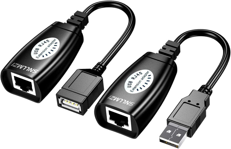 [Australia - AusPower] - USB to cat5 Adapter,SNLLMZI USB Over RJ45 Ethernet for Cat6/5/5e Extension Cable Adapter, USB 2.0 Extender Over Cat Extender Cable Adapter 