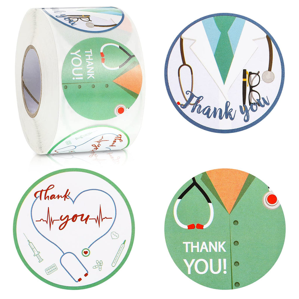 [Australia - AusPower] - 600 Pcs Healthcare Workers Thank You Stickers 2 Inch Nurse Week Stickers Thank You Healthcare Gifts CNA Appreciation Gifts for Nurses Doctors Healthcare Workers Envelopes Greeting Cards Gift Bags 