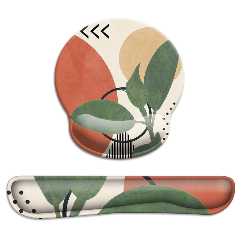 [Australia - AusPower] - Keyboard Wrist Rest and Mouse Wrist Rest Pad, Made of Memory Foam, Ergonomic Support, Easy Typing and Relieve Wrist Pain, Perfect for Gaming, Computer, Office, Laptop,Modern Abstract Modern Abstract 
