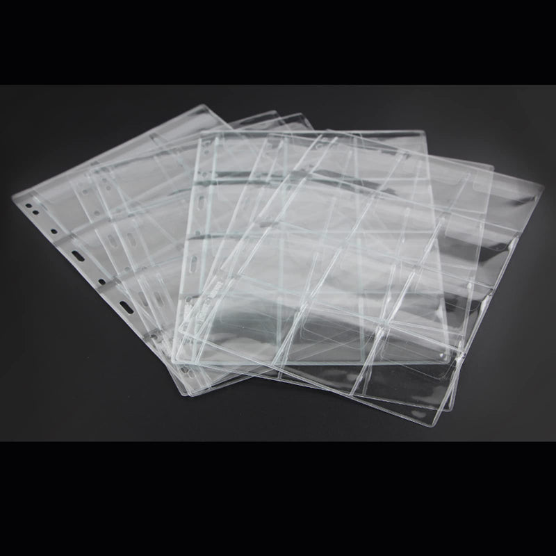 [Australia - AusPower] - 10 Sheets Coin Collection Pages,Coin Binder Inserts Sleeves with 9 Hole for Coin Album,Collecting Binder Protectors for Pennies,Quarters,Badges and Stamp Supply(12 Pockets) 10 Packs of 12 Pocket(2.4inch X 2.4 Inch Each Pocket) 