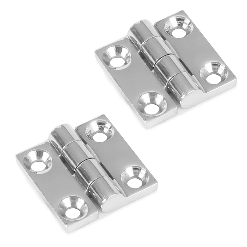 [Australia - AusPower] - AMYSPORTS Heavy Duty Boat Hinge Strap Mirror Polished Marine Hinges Mount Hardware Hatch Stainless Hinge Door Corrosion Resistance SUS316 2pcs 1.51 inch x 1.51 inch 2pcs 