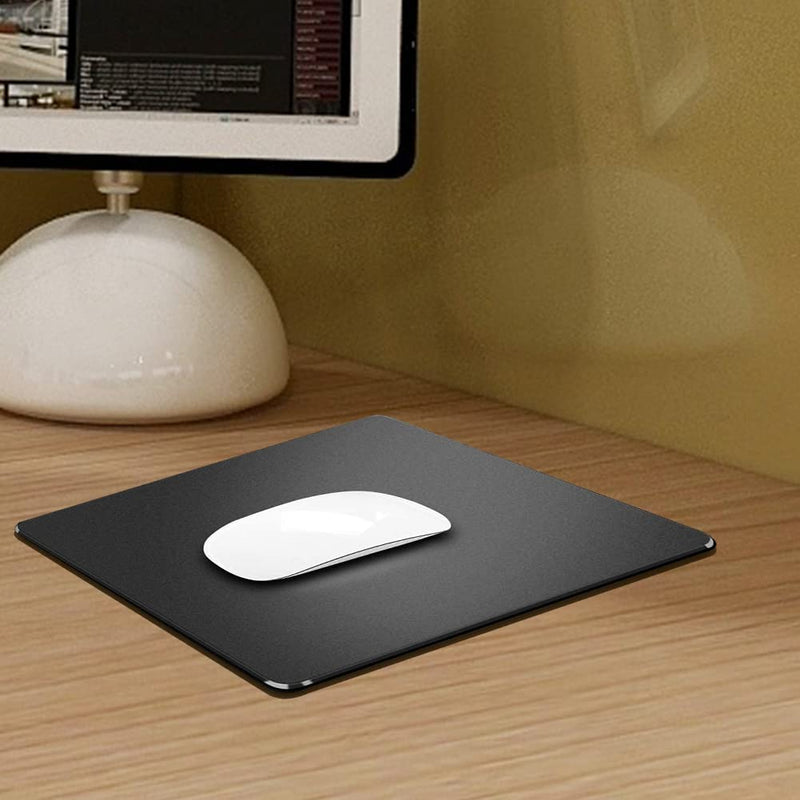 [Australia - AusPower] - AWQM Mouse Pad with Non-Slip Rubber Base, Premium-Textured & Waterproof Computer Mousepad,Frosted Surface, for Computers, Laptop, Gaming, Office & Home, 12" x 9.5",Black (AMP-01) 