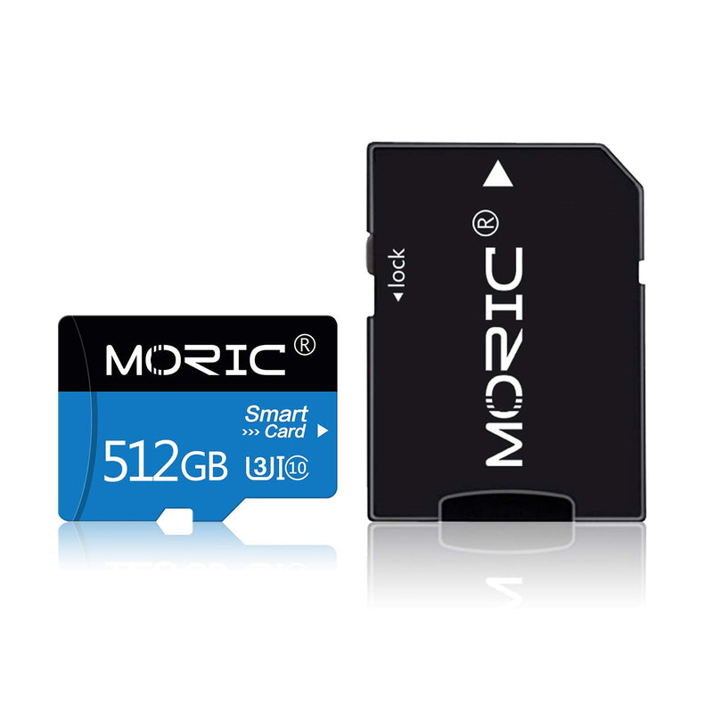 [Australia - AusPower] - 512GB Micro SD Class 10 MicroSDXC Flash Memory Card with Adapter for Mobile Device Storage, Tablet, Drone & Full HD Video Recording - 80MB/s 