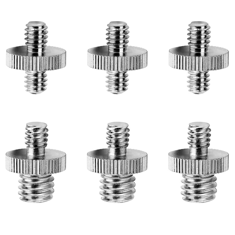 [Australia - AusPower] - ZweiFuch Standard 1/4" to 1/4" Threaded Screw Adapter and 1/4" to 3/8" Tripod Screw Adapter Compatible with Camera Cage Monopod Ballhead Light Stand 6 Pieces 
