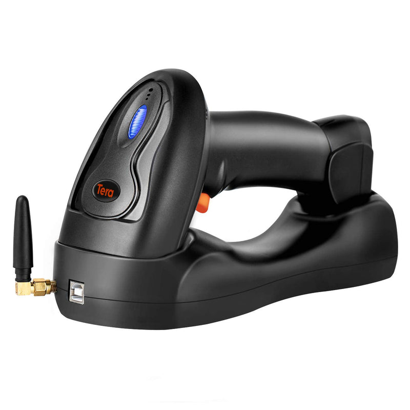 [Australia - AusPower] - Tera Wireless 1D 2D QR Barcode Scanner with Cradle Extra Fast Scanning Speed Ultra High Resolution Handheld Image Bar Code Reader for Warehouse Inventory 