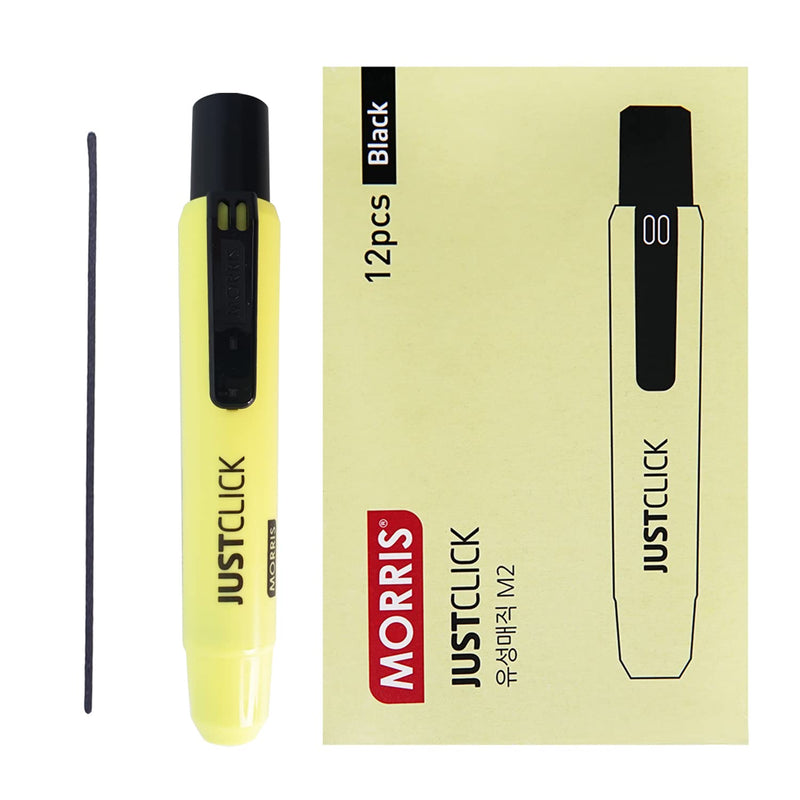 [Australia - AusPower] - Carrotez Permanent One-Click Retractable Low-odor Markers for Office, School, Home - 12 pcs 