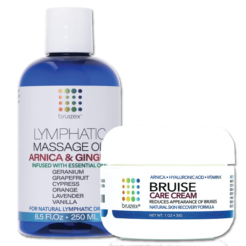 [Australia - AusPower] - Lymphatic Massage Ginger Oil with Arnica and Bruise Cream for Manual Lymphatic Drainage, Post Surgery Recovery, Lymphedema, Lipedema, Liposuction, 360 Lipo, BBL, Lipo Foam 
