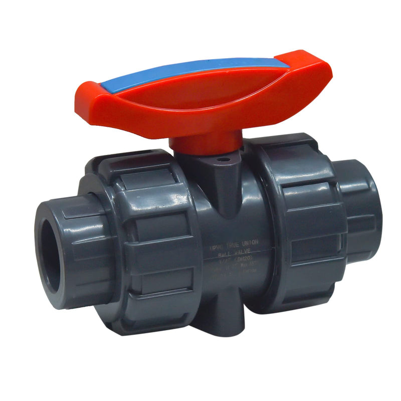 [Australia - AusPower] - FangKingNo 3/4In PVC Double True Union Ball Valve Socket (Slip) with Full Port ,PVC fittings Coupling Pipe connect for water supply and agricultrue water system ASTM F1970 EPDM O-Rings (3/4“) 3/4“ 