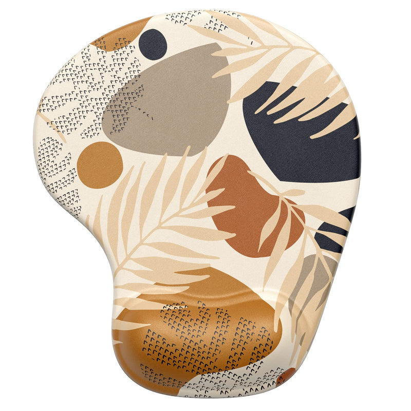 [Australia - AusPower] - Hsurbtra Ergonomic Mouse Pad with Wrist Rest Support, Gel Mouse Pads with Non-Slip PU Base, Pain Relief Memory Foam Mousepad, Cute Mouse Pad for Laptop PC, Office Supplies Decro, Brown Brown-12 