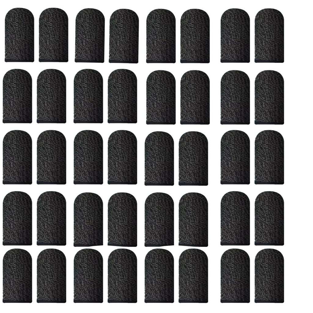 [Australia - AusPower] - 40 Pcs Finger Sleeves for Gaming Game Controller Finger Thumb Sleeves Anti-Sweat Breathable Finger Covers Copper Fiber for PUBG, League of Legend, Rules of Survival, Knives Out, Fortnine 