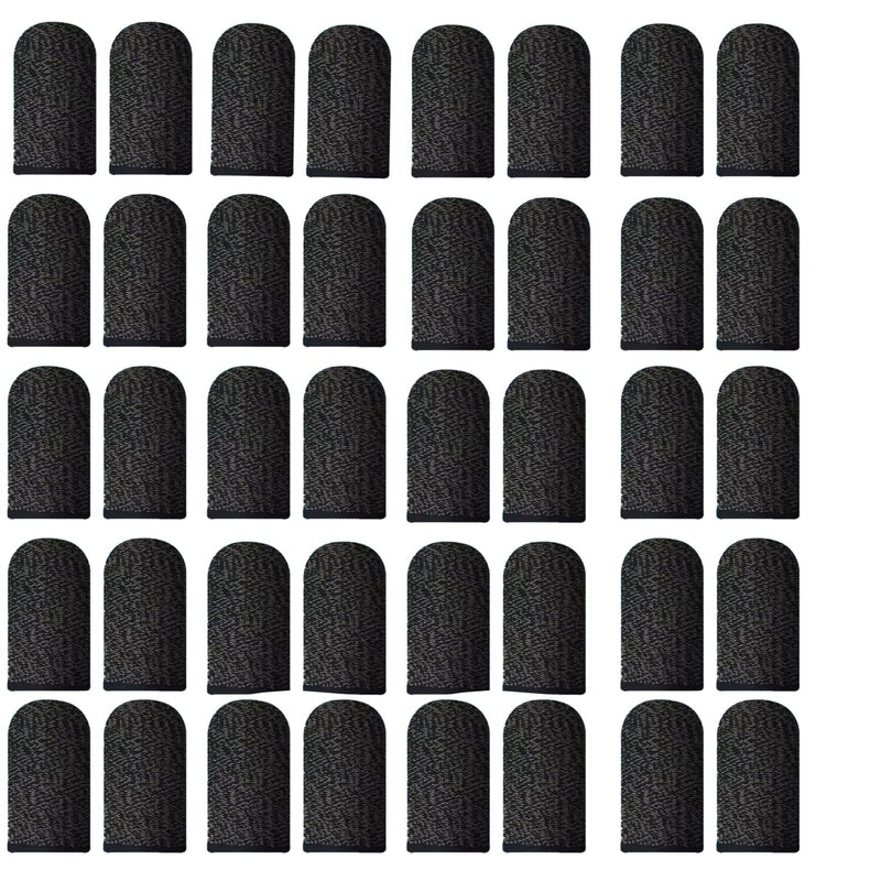 [Australia - AusPower] - 40 Pcs Finger Sleeves for Gaming Game Controller Finger Thumb Sleeves Anti-Sweat Breathable Finger Covers Copper Fiber for PUBG, League of Legend, Rules of Survival, Knives Out, Fortnine 