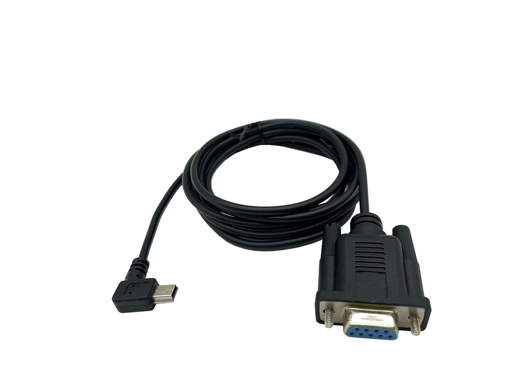 [Australia - AusPower] - Dafensoy USB to RS232 Serial Adapter, Right Turn USB Mini 5 Pin Male to DB9 Pin Female Serial Converter Cable, for Various Serial Devices and USB Mini Port Black 1.8M/6Feet 