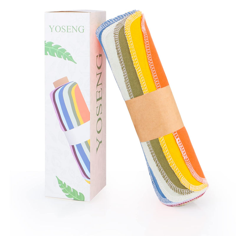 [Australia - AusPower] - Yoseng Simply Reusable Paper Towels - 16 Pack with Durable Cardboard Roll - 12" X 10" Zero Waste Reusable Napkins| Fits on All Holders (8 colors) 