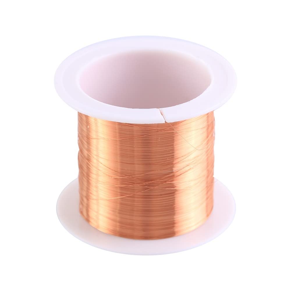 [Australia - AusPower] - 0.1mm Copper Wire, 50m Enameled Magnet Winding Wire High Temperature Resistance Craft Wire for Transformers Inductors 