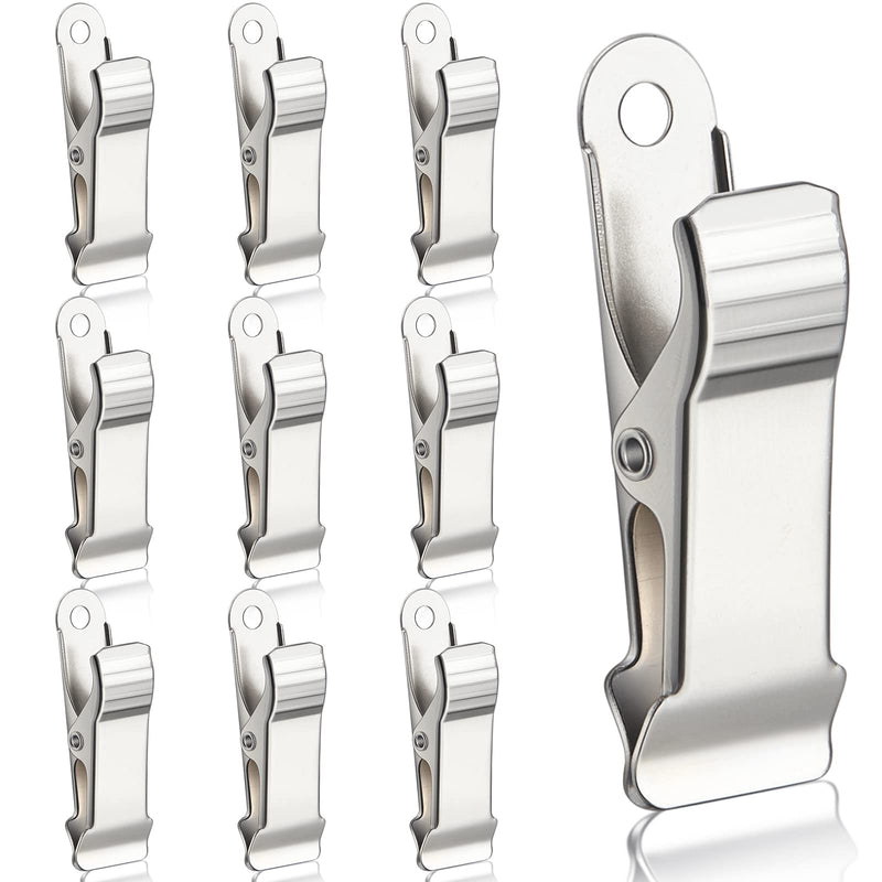 [Australia - AusPower] - 10 Pcs Metal Mini Clamps Mini Spring Clamp Crocodile Alligator Clips Silver Alligator Clamps 1/2 Inch Wide Crocodile Clamps for Work, smooth jaw, 5/16 inch capacity 10 
