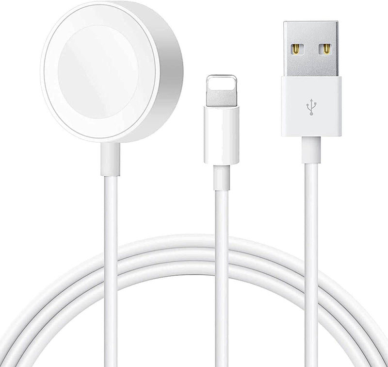 [Australia - AusPower] - 2-in-1 Magnetic iWatch Charger Cable Compatible with iWatch Series 7/6/SE/5/4/3/2/1&Fast Charging Cord for Phone 13/12/11/Pro/Max/XR/XS/XS Max/X/8/8Plus&Airpods Series(5.0ft) 