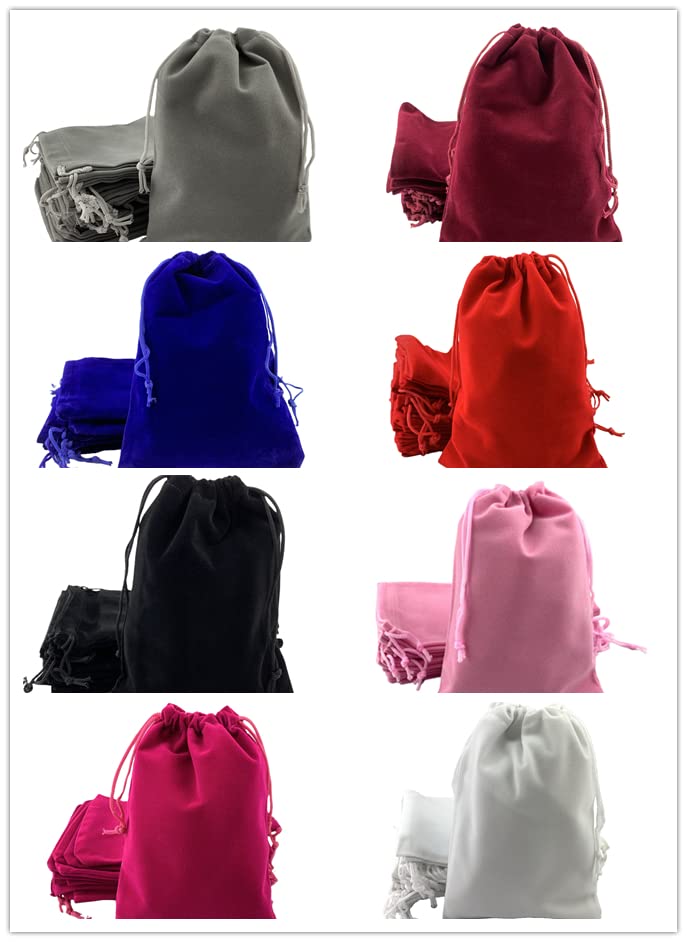 [Australia - AusPower] - Palmhomee Pack of 24 Velvet Drawstring Bags Gift Bag Velvet Pouch For Jewelry Wedding and Party Favor (5x7 Inch, Mixed Colors) 5x7 Inch 