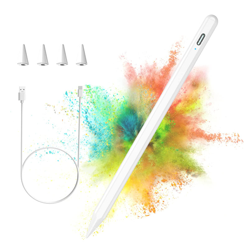 [Australia - AusPower] - Stylus Pen for iPad,Apple Pen with Palm Rejection,Stylus Pencil for (2018-2022) iPad Pro 11/12.9, iPad 9th/8th/7th/6th Gen, iPad Air 5th/4th/3rd Gen, iPad Mini 6th/5th Gen-for Painting Sketching White 