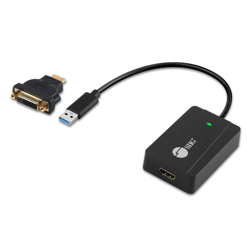 [Australia - AusPower] - SIIG USB to HDMI Adapter, DisplayLink Chipset, USB 3.0 to HDMI 2K 2560x1440 50Hz Video Converter- for Windows and Mac, PC, Laptop, Desktop, Monitor, and TV (JU-H30H11-S1) 