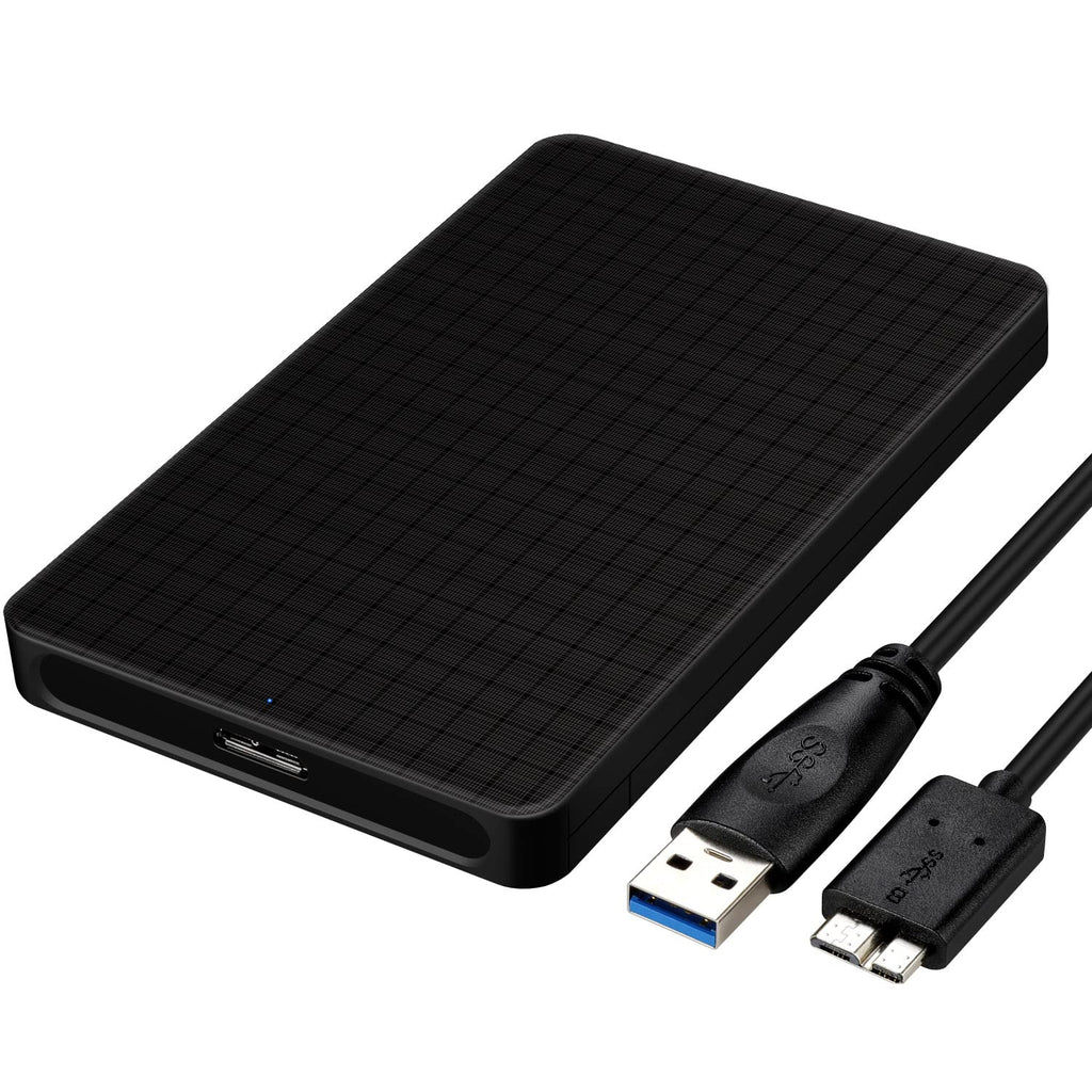 [Australia - AusPower] - 2.5 inch Hard Drive Enclosure USB 3.0 to SATA III for SSD & HDD 9.5mm 7mm External Hard Drive Disk Case Compatible for WD Seagate Toshiba Samsung Hitachi 