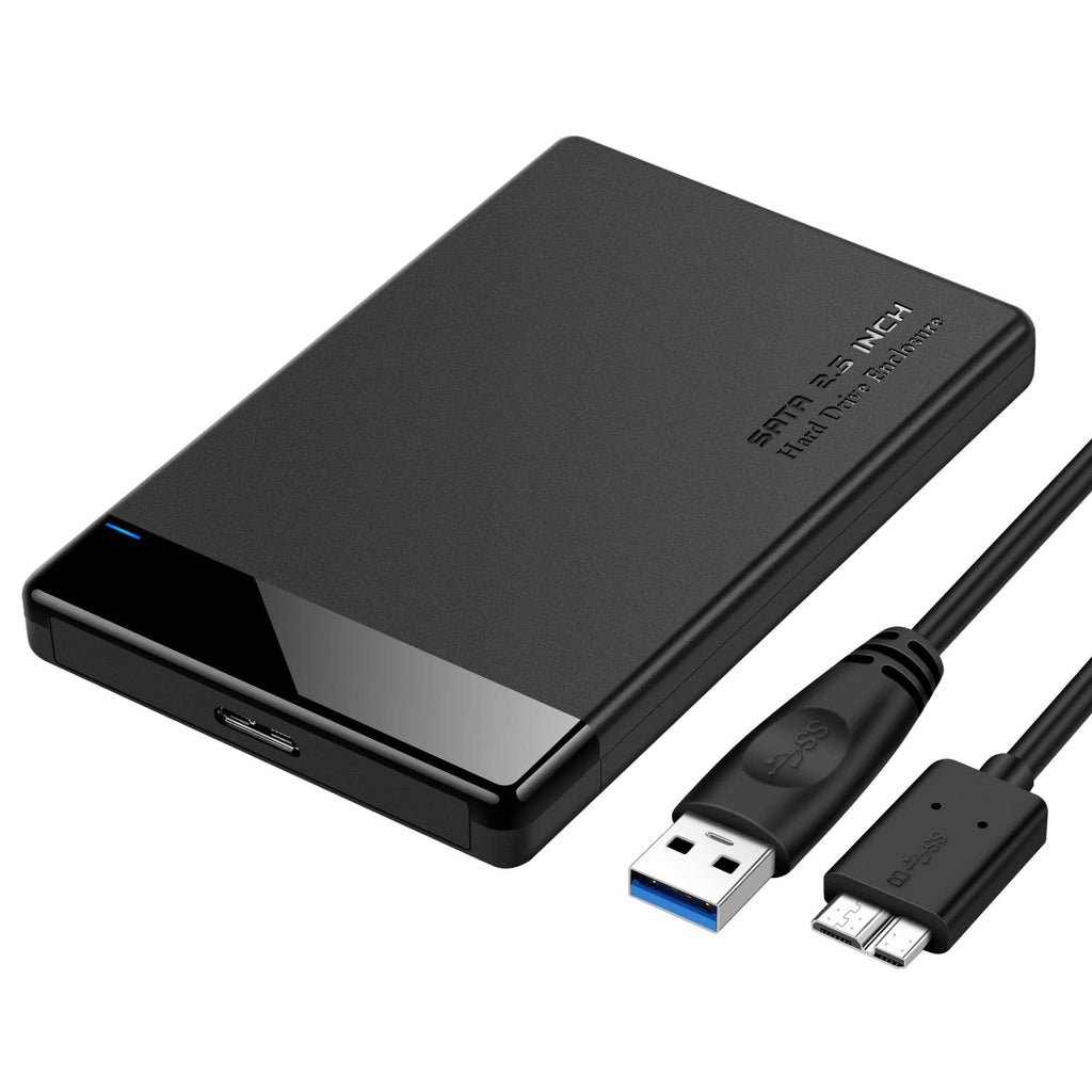 [Australia - AusPower] - External Hard Drive Enclosure for 2.5 Inch SATA SSD HDD USB 3.0 to SATA III Hard Drive Case 7mm 9.5mm Compatible with WD Seagate Toshiba Samsung Hitachi PS4 Xbox 