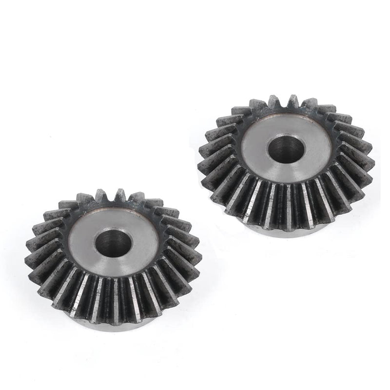 [Australia - AusPower] - PGFUN 2 Pcs 1M 20 Teeth 5/6/8mm Shaft Hole Tapered Bevel Gear 1:1# 45 Steel 1 Module 90 Degree Steering Gear with M3 Fixing Hole (6 mm) 6mm 