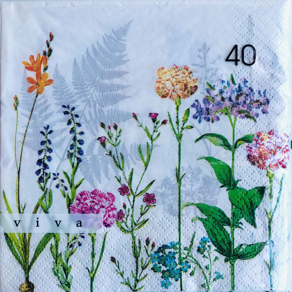 [Australia - AusPower] - 40-ct 13x13 Pretty Flower Paper Napkins | Floral Lunch Dinner Napkins 