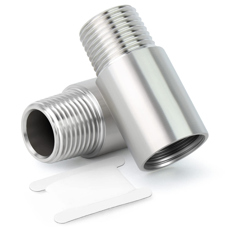 [Australia - AusPower] - TAISHER 2PCS Stainless Steel Pipe Fittings, 1/2" NPT Male x 1/2" NPT Female Threaded, 2" Length Nipple Cast Pipe 1/2" NPT(Male x Female) 2"(50mm) Length 